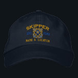 Personalised Skipper Nautical Star Embroidery Embroidered Hat<br><div class="desc">A Classic crossed anchors nautical style with a star applique,  a custom embroidered cap for a skipper of special occasions. 
 
 


 
Use the "Ask this Designer" link to contact us with your special design requests or for some assistance with any of your customisation needs.</div>