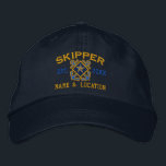 Personalised Skipper Nautical Star Embroidery Embroidered Hat<br><div class="desc">A Classic crossed anchors nautical style with a star applique,  a custom embroidered cap for a skipper of special occasions. 
 
 


 
Use the "Ask this Designer" link to contact us with your special design requests or for some assistance with any of your customisation needs.</div>