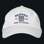 Personalised Skipper Nautical Star Embroidery Embroidered Hat<br><div class="desc">A Classic crossed anchors nautical style with a star applique,  a custom embroidered cap for a skipper of special occasions. 
 
 


 
Use the "Ask this Designer" link to contact us with your special design requests or for some assistance with any of your customisation needs.</div>