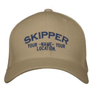 Personalised Skipper Nautical Style Hat