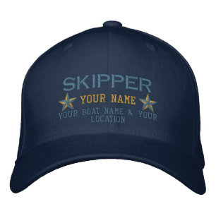 Personalised Skipper Stars Ball Cap Embroidery