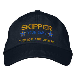 Personalised Skipper Stars Ball Cap Embroidery