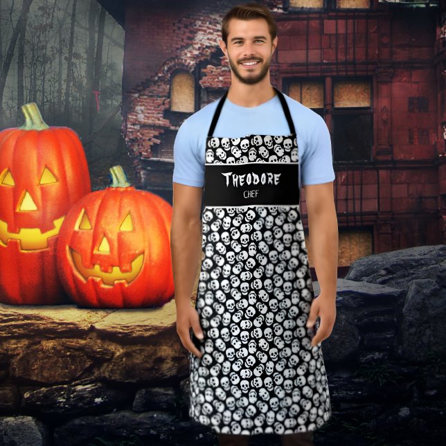 Personalised Skull  Apron (Creator Uploaded)