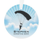 Personalised Sky Diving Parachuting Ornament