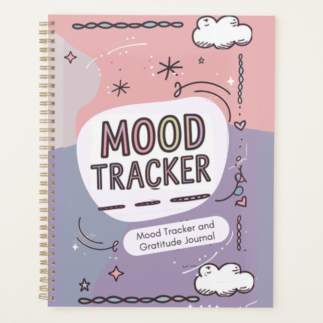 Personalised Sleep Away: MOOD TRACKER & Gratitude  Planner (Front)