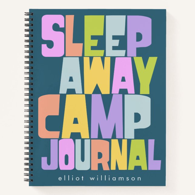 Personalised Sleepaway Summer Camp Camper's Notebook (Front)