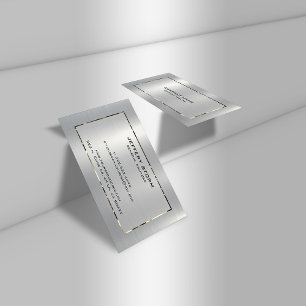 Personalised Slick Silver Grey Metallic Texture  Business Card