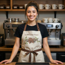 Personalised Sloth Coffee Bar Apron