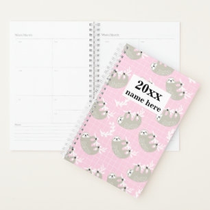 Personalised Sloth Planner for Kids