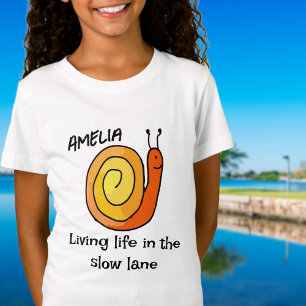 Personalised Slow Snail T-Shirt