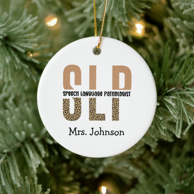 Personalised SLP Speech language pathologist  Ceramic Tree Decoration (Tree)