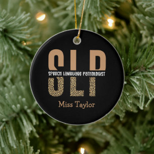 Personalised SLP Speech language pathologist  Ceramic Tree Decoration