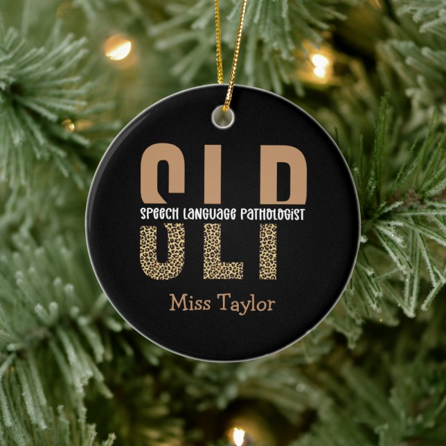 Personalised SLP Speech language pathologist  Ceramic Tree Decoration (Tree)