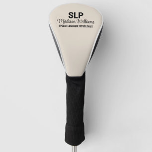 Personalised SLP Speech Language Pathologist Gift Golf Head Cover