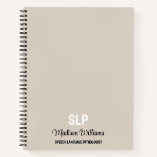 Personalised SLP Speech Language Pathologist Gift Notebook