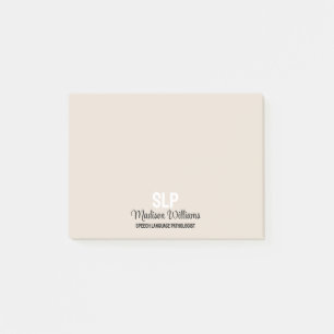 Personalised SLP Speech Language Pathologist Gift Post-it Notes