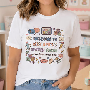 Personalised SLP Speech Room Teacher T-Shirt
