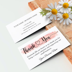 Personalised Small Business Thank You Card