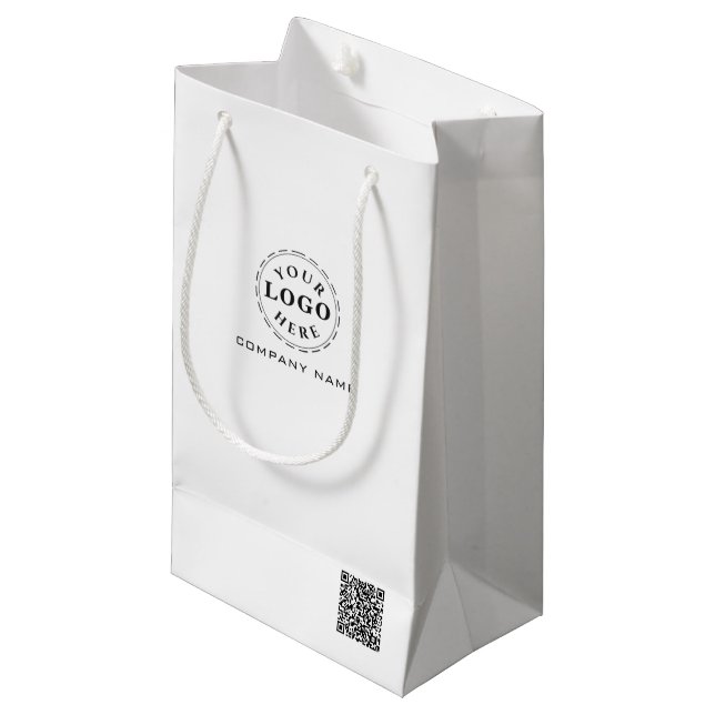 Personalised Small Gift Bag for Branding (Front Angled)