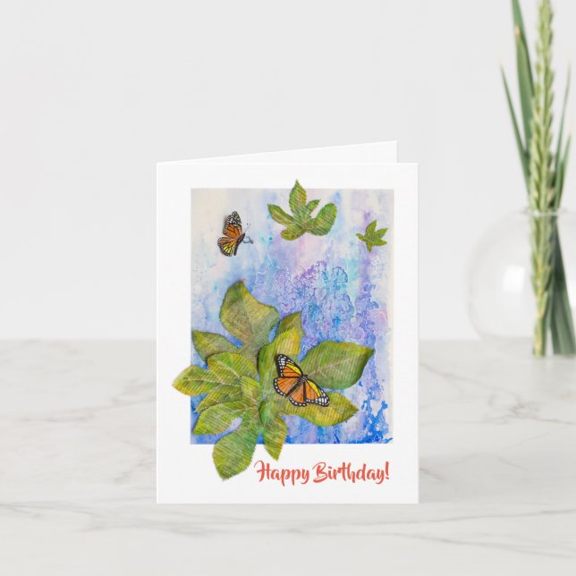 Personalised Small Greeting Card with Butterflies (Front)