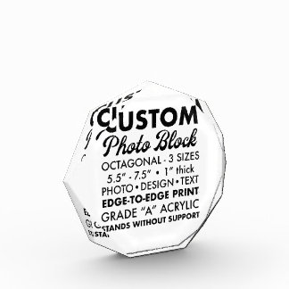 Personalised Small Octagonal Photo Paperweight Block