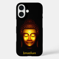 Personalised Smiling Buddha Gold and Black