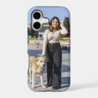 Personalised Smiling Girl with Pet Dog 