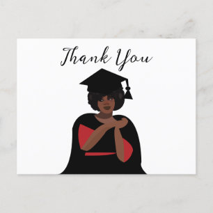 Personalised Smiling Woman Graduation Postcard