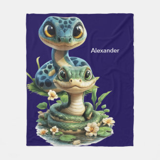 Personalised Snake Fleece Blanket