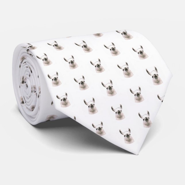 Personalised Snooty Snobby Llama Tie (Rolled)