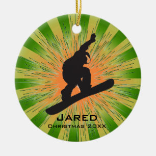 Personalised Snowboarding Ornament