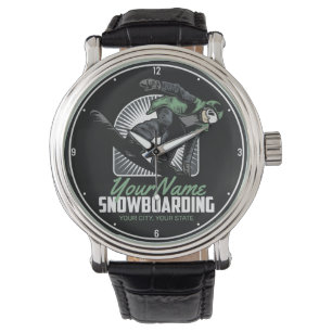 Personalised Snowboarding Snow Boarder Shredding Watch