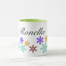 Personalised Snowflake Mug Winter Christmas Mug