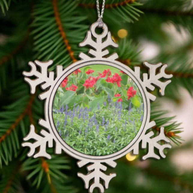 Personalised Snowflake Pewter Christmas Ornament (Creator Uploaded)