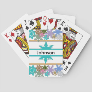 Personalised Snowflake Playing Cards