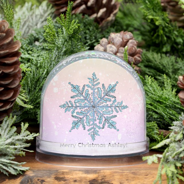Personalised Snowflake Snow Globe (Winter)
