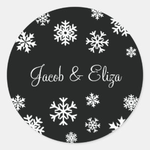 Personalised Snowflakes Envelope Sticker Seal