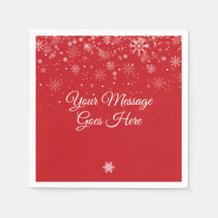 Personalised Snowflakes Merry Christmas Napkin