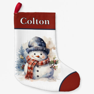 Personalised Snowman Christmas Stocking