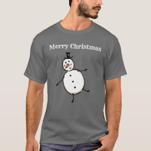 Personalised Snowman Christmas T-Shirt