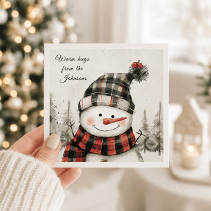 Personalised Snowman Christmas with Family Name