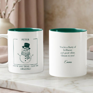 Personalised Snowman Mug – Gift for Colleague