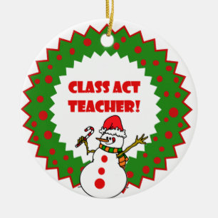 Personalised Snowman Teacher Keepsake Ornament