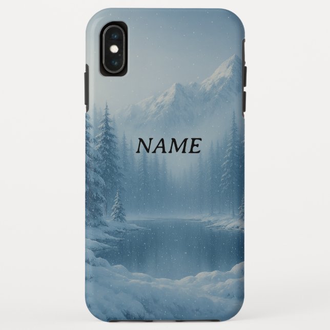 Personalised Snowy Landscape Phone Case (Back)