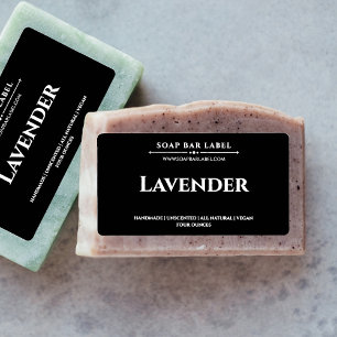 Personalised Soap Label Black Background Sticker