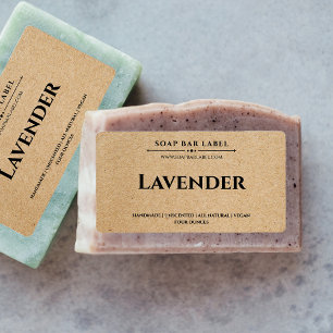 Personalised Soap Label Kraft Background Sticker