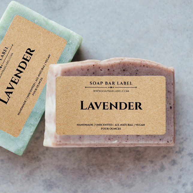 Personalised Soap Label Kraft Background Sticker (Creator Uploaded)