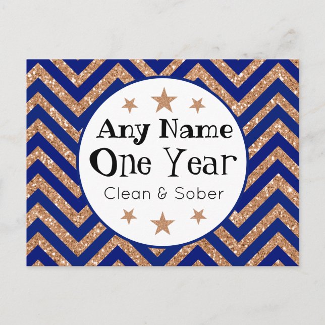 Personalised Sober Anniversary Card (Front)