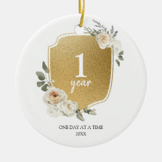 Personalised Sober Anniversary Christmas Ornament
