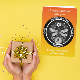 Personalised Sobriety Milestone Card 